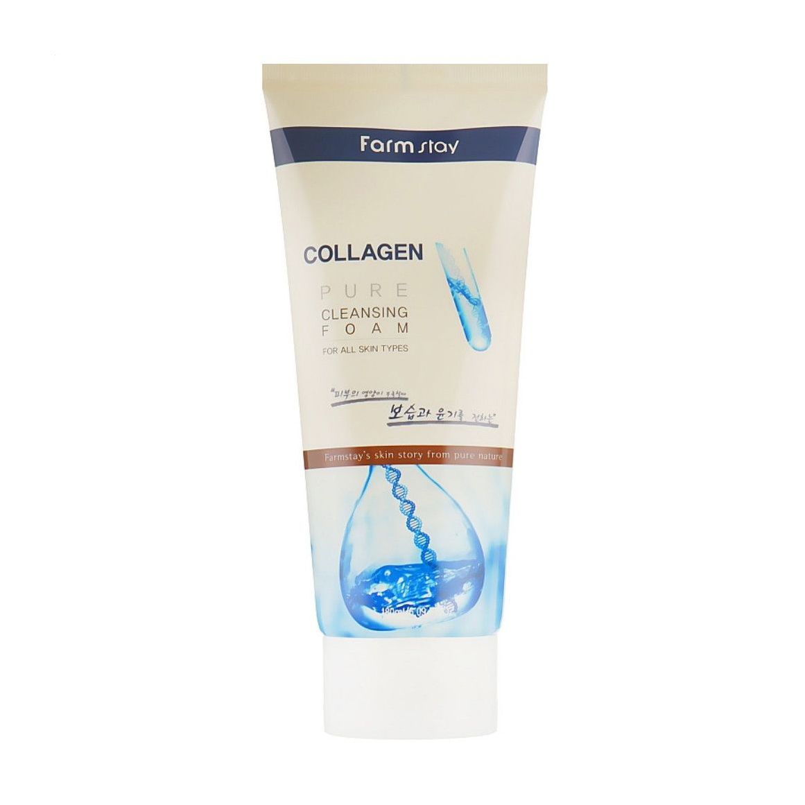 Пінка для вмивання FarmStay Collagen Pure Cleansing Foam з колагеном, 180 мл
